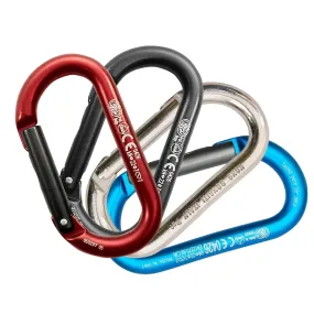 Moschettone da arrampicata ovale KONG - OVAL ALU STRAIGHT GATE - profilo perfettamente circolare - senza ghiera
